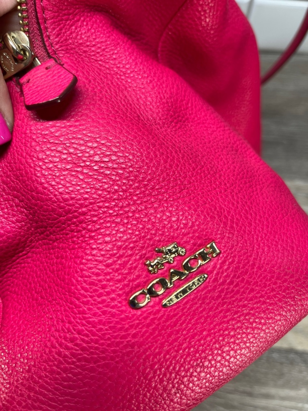 7000 Coach pink leather shoulder bag 7000COACHP - Picture 6 of 15